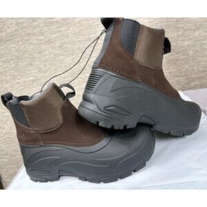 Staheekum Yukon Thinsulate 200g Winter Boots Men's 8 Black Brown Suede Ankle NEW